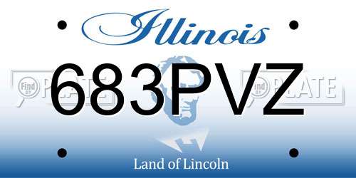 683PVZ Illinois License Plate