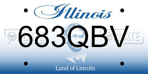 683QBV Illinois License Plate