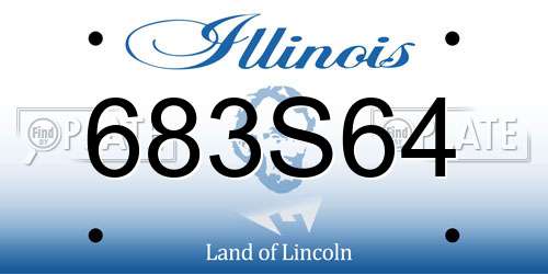 683S64 Illinois License Plate