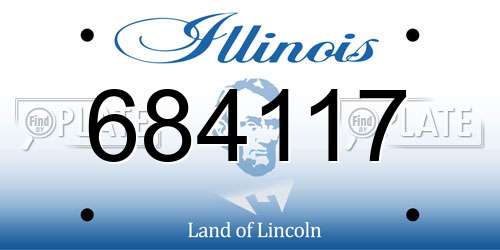684117 Illinois License Plate