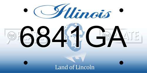 6841GA Illinois License Plate