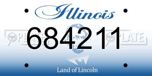684211 Illinois License Plate