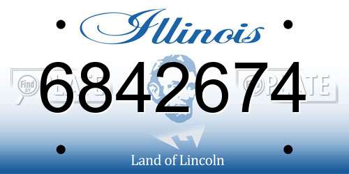 6842674 Illinois License Plate