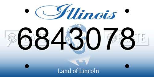 6843078 Illinois License Plate