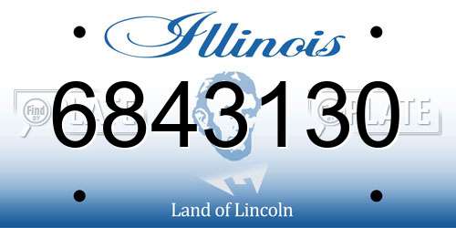 6843130 Illinois License Plate