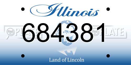 684381 Illinois License Plate