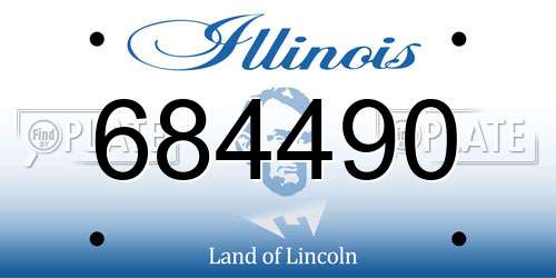 684490 Illinois License Plate