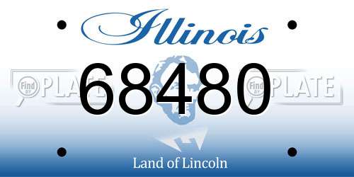 68480 Illinois License Plate