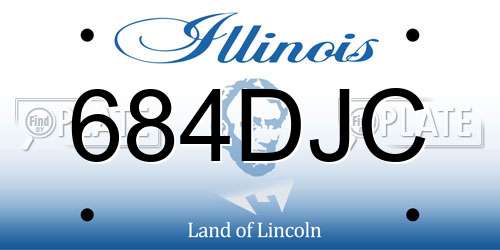 684DJC Illinois License Plate