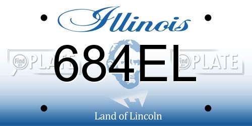 684EL Illinois License Plate