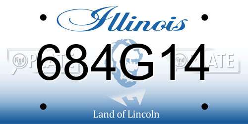 684G14 Illinois License Plate