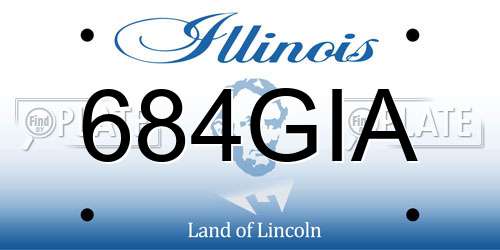 684GIA Illinois License Plate