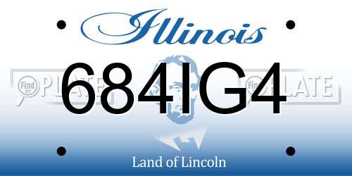 684IG4 Illinois License Plate