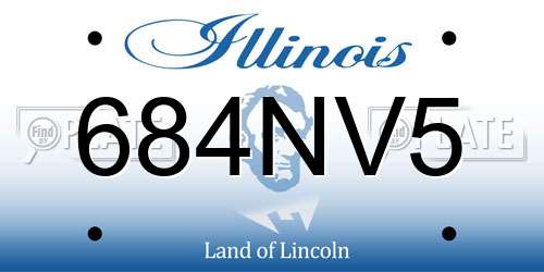 684NV5 Illinois License Plate