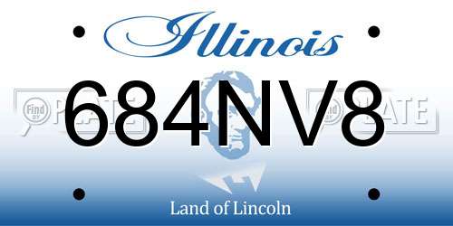 684NV8 Illinois License Plate