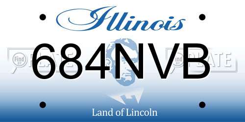 684NVB Illinois License Plate