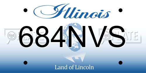 684NVS Illinois License Plate