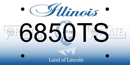 6850TS Illinois License Plate