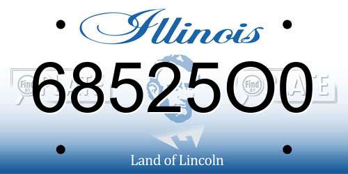 68525O0 Illinois License Plate
