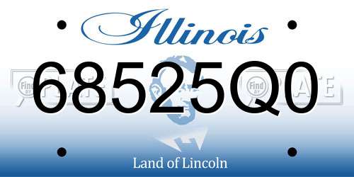 68525Q0 Illinois License Plate