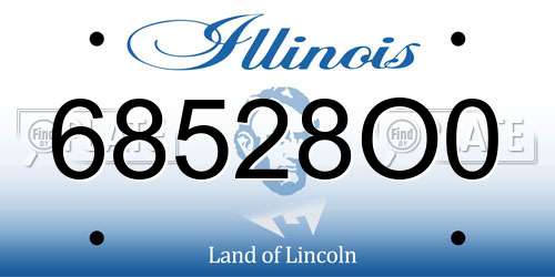 68528O0 Illinois License Plate