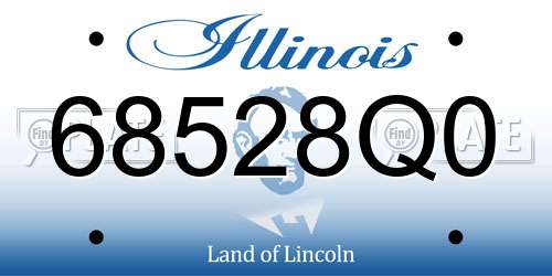 68528Q0 Illinois License Plate