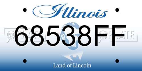 68538FF Illinois License Plate