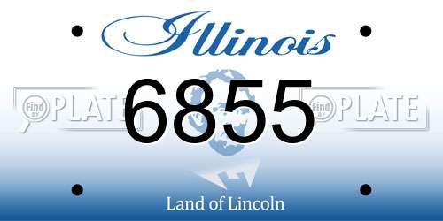 6855 Illinois License Plate