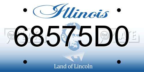 68575D0 Illinois License Plate