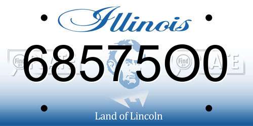 68575O0 Illinois License Plate