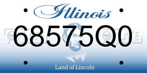 68575Q0 Illinois License Plate