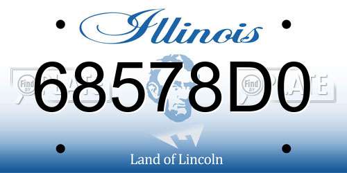 68578D0 Illinois License Plate