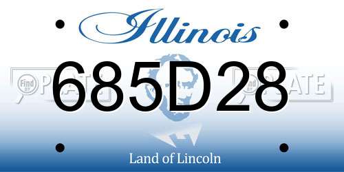 685D28 Illinois License Plate
