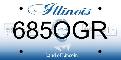 685OGR Illinois License Plate