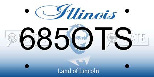 685OTS Illinois License Plate