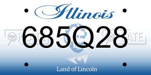 685Q28 Illinois License Plate