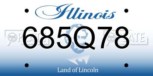 685Q78 Illinois License Plate