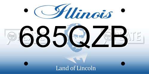 685QZB Illinois License Plate