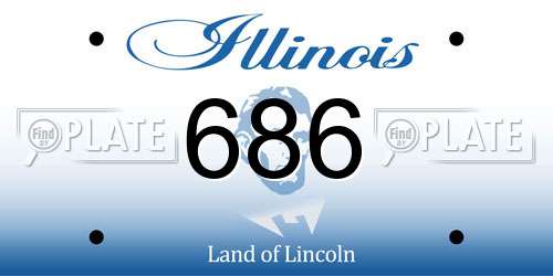 686 Illinois License Plate