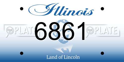 6861 Illinois License Plate