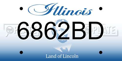 6862BD Illinois License Plate