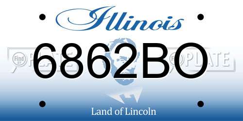 6862BO Illinois License Plate