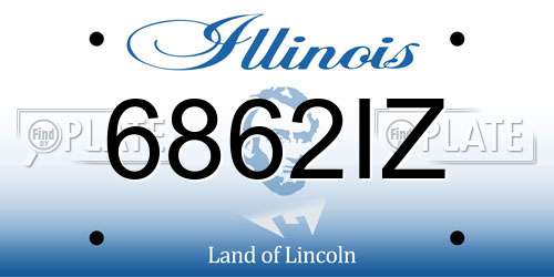 6862IZ Illinois License Plate