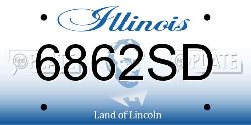 6862SD Illinois License Plate