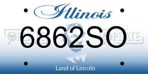6862SO Illinois License Plate