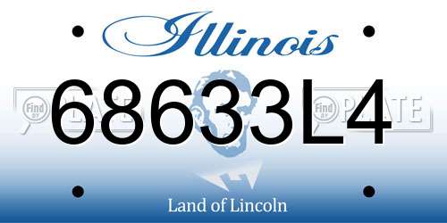 68633L4 Illinois License Plate