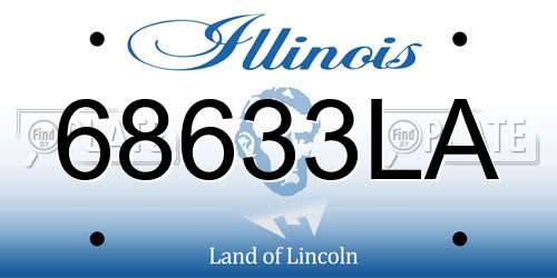 68633LA Illinois License Plate