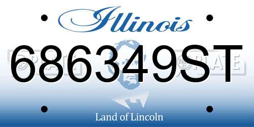 686349ST Illinois License Plate