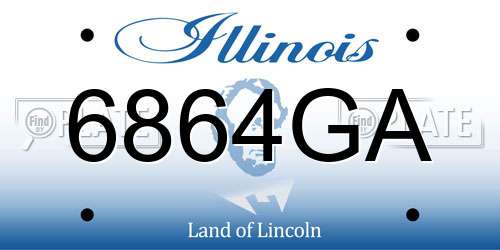 6864GA Illinois License Plate