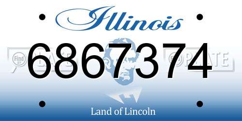 6867374 Illinois License Plate